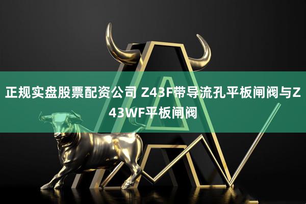 正规实盘股票配资公司 Z43F带导流孔平板闸阀与Z43WF平板闸阀